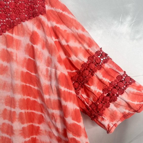 Liz & Me Two Textured with crochet accent 3/4 sleeve size 3X - Picture 3 of 8